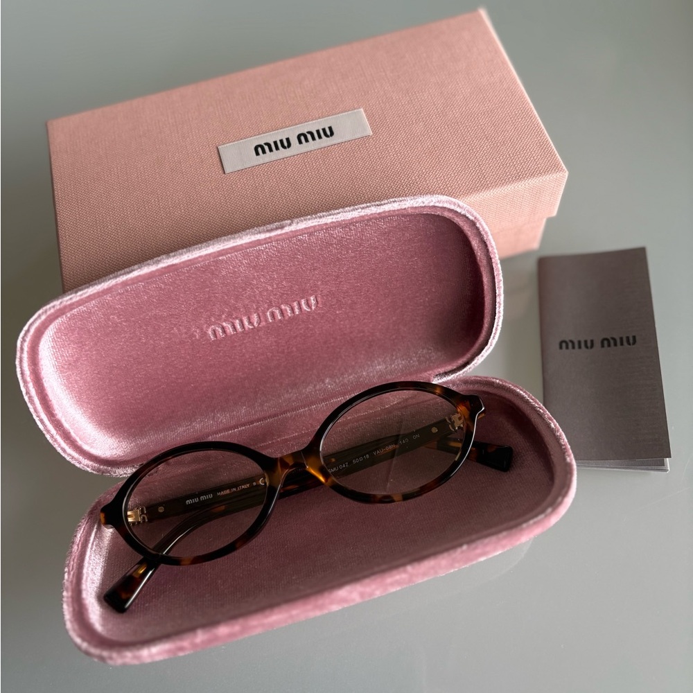 Authentic Miu Miu MU 04ZS Glasses with Blue Light Lenses
